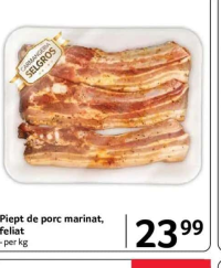 SELGROS Piept de porc marinat, feliat - per kg