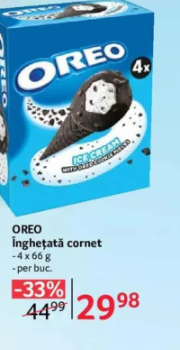 Oreo Înghețată cornet - 4 x 66 g