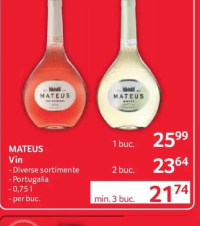 Mateus Vin diverse sortimente - Portugalia - 0,75 l