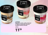 LASTRADA Înghețată cu cafea, vanilie și biscuiți / cu căpșuni, cheesecake și biscuiți / cu zmeură, l