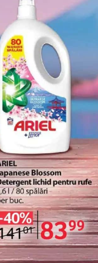 Ariel Japanese Blossom Detergent lichid pentru rufe 3,6 l