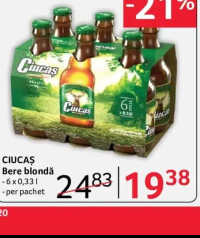 Ciucas Bere blondă 6 x 0.33l