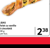 LIDAS Twist cu vanilie și ciocolată 80 g