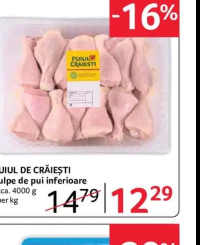 PUIUL DE CRĂIEȘTI Pulpe de pui inferioare - cca. 4000 g - per kg