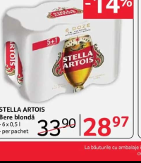 Stella Artois Bere blondă 6 x 0.5l