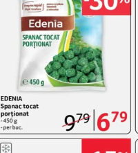 Edenia Spanac tocat porționat 450g