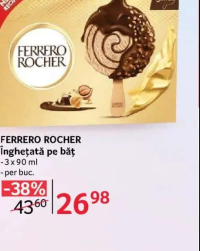 Ferrero Rocher Înghețată pe băț - 3 x 90 ml