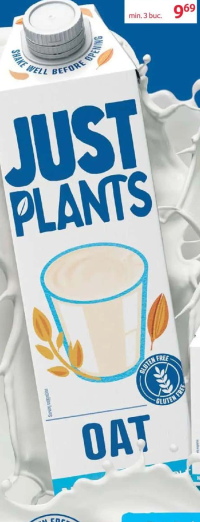 JUST PLANTS Băutură vegetală din ovăz 1l