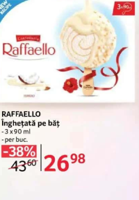 Raffaello Înghețată pe băț - 3 x 90 ml