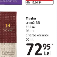 Missha cremă BB FPS 42 PA+++ diverse variante 50 ml