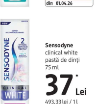 Sensodyne clinical white stain protector pastă de dinți 75 ml