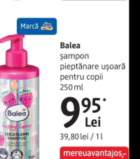 Balea șampon pieptănare ușoară pentru copii 250 ml
