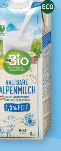 dmBio lapte alpin 1,5% 1l
