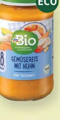 dmBio meniu cu orez, legume și pui pentru bebeluși 8+ 220 g