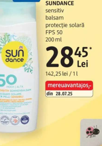 SUNDANCE sensitiv balsam protecție solară FPS 50 200 ml