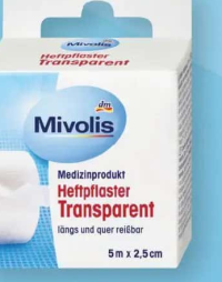 Mivolis leucoplast transparent 5 m x 2,5 cm