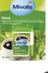 Mivolis stevia îndulcitor tablete 6 g 1 buc.