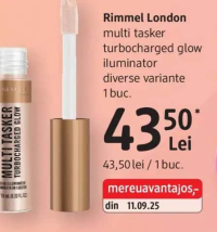 Rimmel London multi tasker turbocharged glow iluminator diverse variante 1 buc.