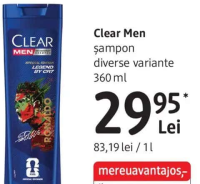 Clear Men șampon diverse variante 360 ml