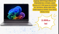 Laptop ASUS ExpertBook P3 PM3406CKA-LY0415, AMD Ryzen AI 5 330 pana la 4.5GHz, 14" WUXGA, 16GB, SSD