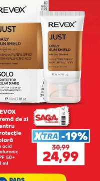 Revox Just Cremă de zi pentru protecţie solară cu acid hyaluronic SPF 50+ 30 ml