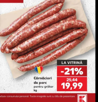 Cârnăciori de porc pentru grătar kg