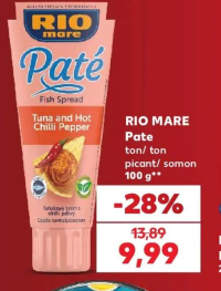 RIO MARE Paté ton/ ton picant/ somon 100 g