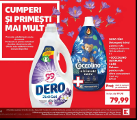 Dero 2în1 Detergent lichid pentru rufe levănțică & iasomie 100 de utilizări 5 l + Coccolino Ultimate