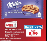 Milka Cookies Biscuiți cu ciocolată diverse sortimente 150 g - 156 g
