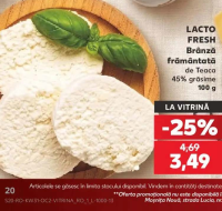 LACTO FRESH Brânză frământată de Teaca 45% grăsime 100 g