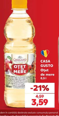 CASA GUSTO Oțet de mere 0,5 l