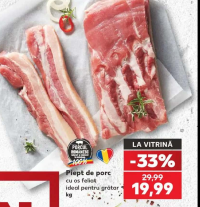 PORCUL ROMÂNESC Piept de porc cu os feliat ideal pentru grătar kg