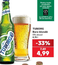 Tuborg Bere blondă 0,75 l