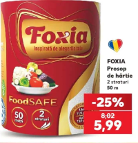 FOXIA Prosop de hârtie 2 straturi 50 m