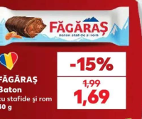 FĂGĂRAȘ Baton cu stafide și rom 30 g
