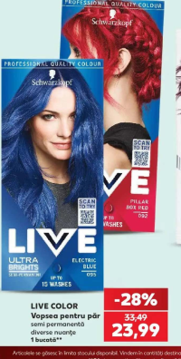 Schwarzkopf LIVE COLOR Vopsea pentru păr semi permanentă diverse nuanțe 1 bucată