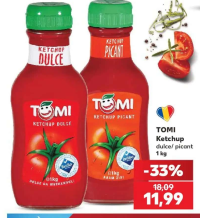 Tomi Ketchup dulce/ picant 1 kg