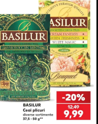 Basilur Ceai plicuri diverse sortimente 37,5 - 50 g