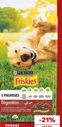 PURINA FRISKIES Hrană uscată câini vită, miel și cicoare 9 kg