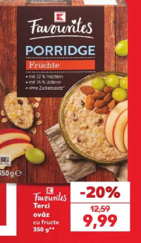 K-Favourites Terci ovăz cu fructe 350g