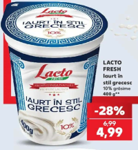 LACTO FRESH Iaurt în stil grecesc 10% grăsime 400 g