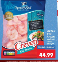 OCEAN FISH Creveți prefierți 16/20 500 g
