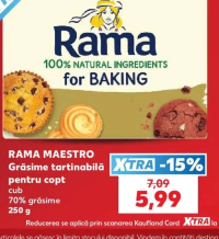 Rama Maestro Grăsime tartinabilă pentru copt 70% grăsime 250 g