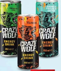 Crazy Wolf Bautură energizantă diverse sortimente 0,25 l