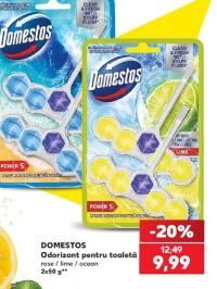 Domestos Odorizant pentru toaletă rose / lime / ocean 2x50 g
