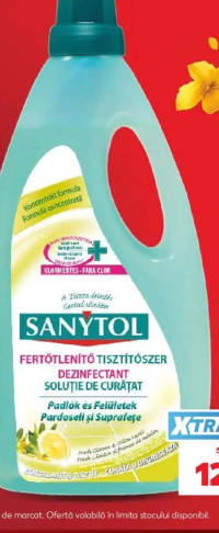 SANYTOL Dezinfectant pentru pardoseli eucalipt / lămâie / pin 1 l