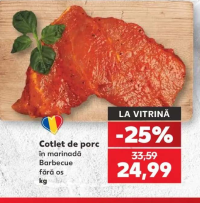 Cotlet de porc în marinadă Barbecue fără os kg
