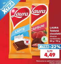 Laura Tabletă ciocolată diverse sortimente 80 g / 92 g