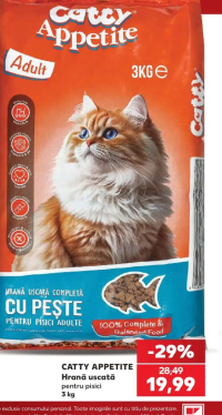 Catty Appetite Hrană uscată pentru pisici adult cu pește 3 kg