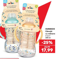 KUNIBOO Cănuță cu mânere 6 luni+ 260 ml